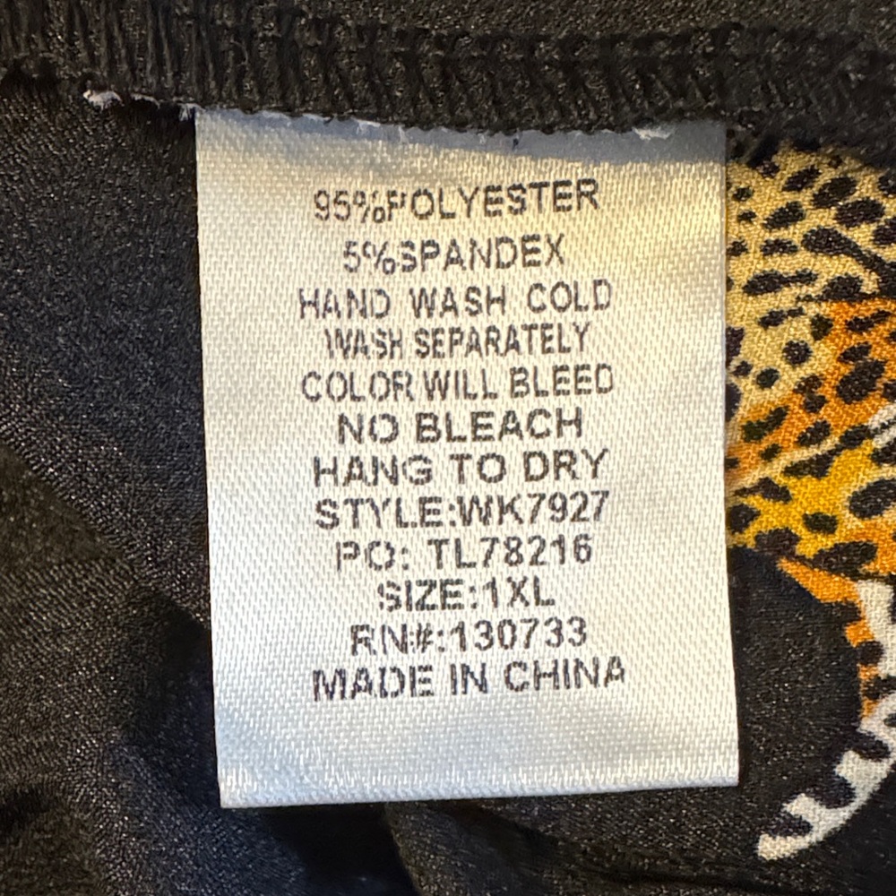 NWT! Umgee Black and Gold Leopard Print Dress Size 1XL - Picture 4 of 8